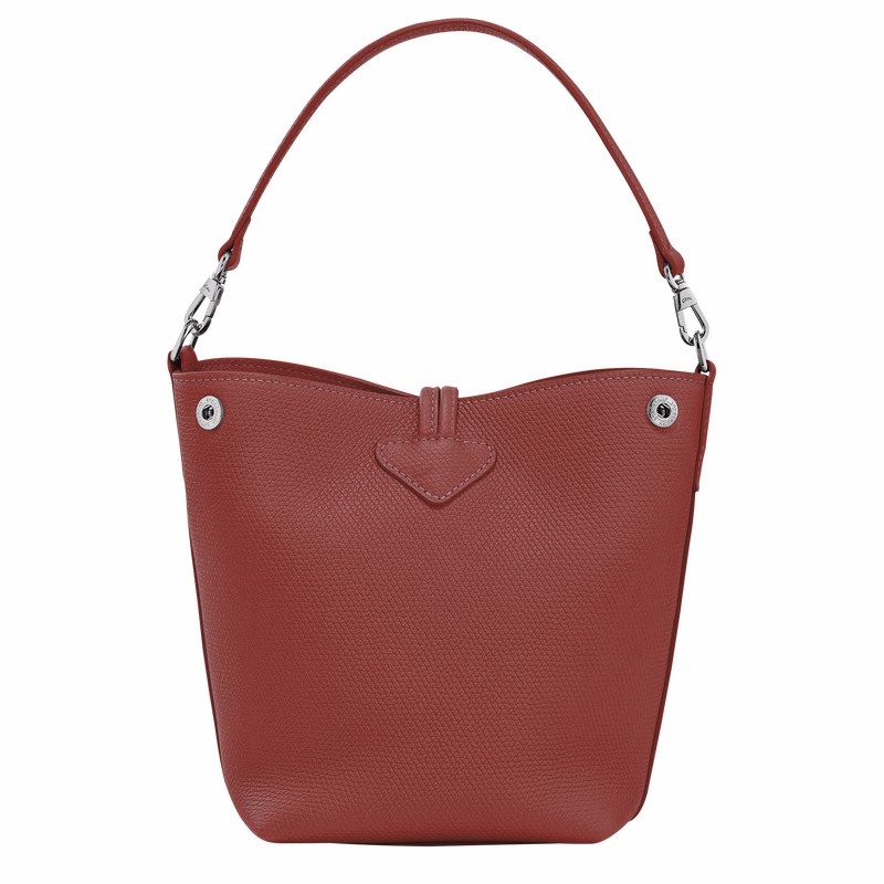 Longchamp Le Roseau XS Bøttepungen Dame Brune Danmark | 10279HFP404