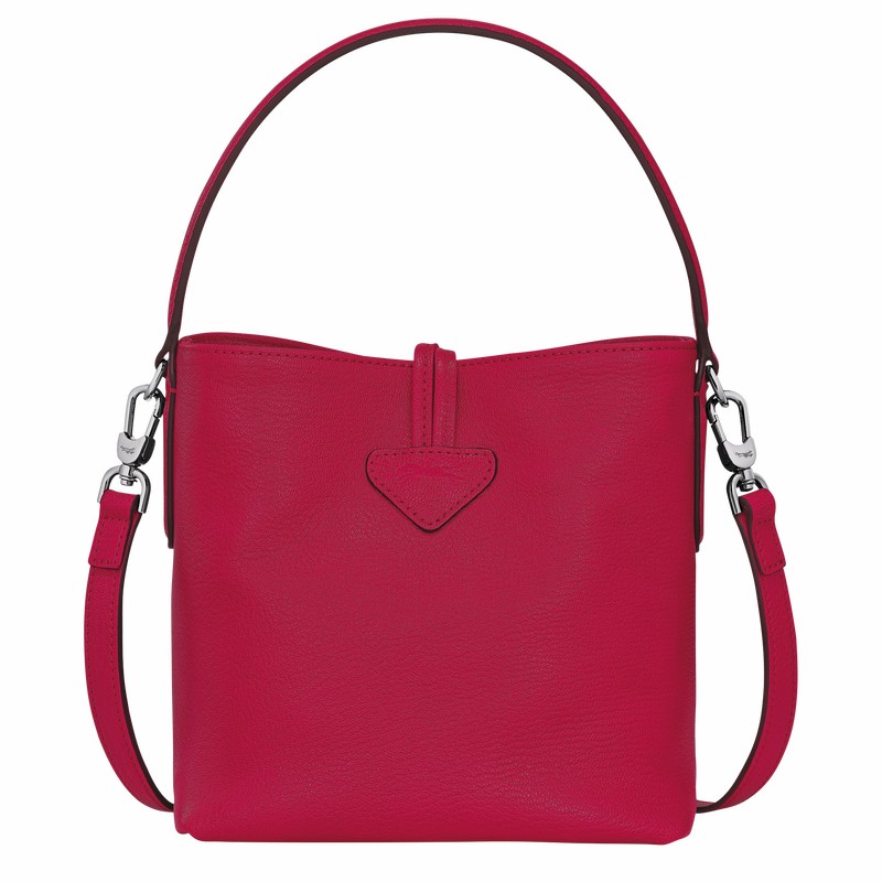 Longchamp Le Roseau XS Bøttepungen Dame Fuchsia Danmark | 10159HECJ13