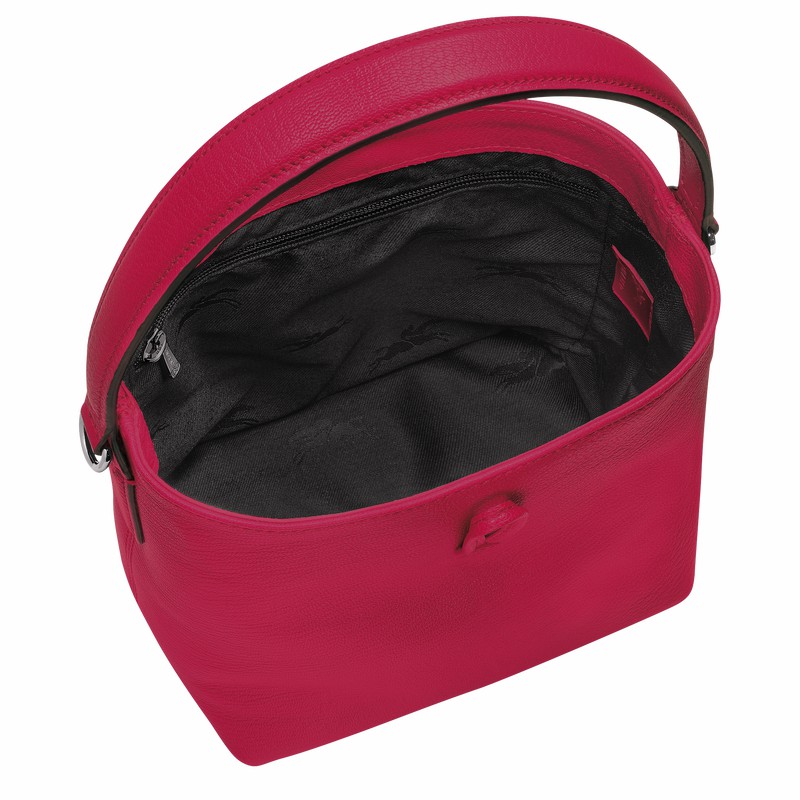 Longchamp Le Roseau XS Bøttepungen Dame Fuchsia Danmark | 10159HECJ13