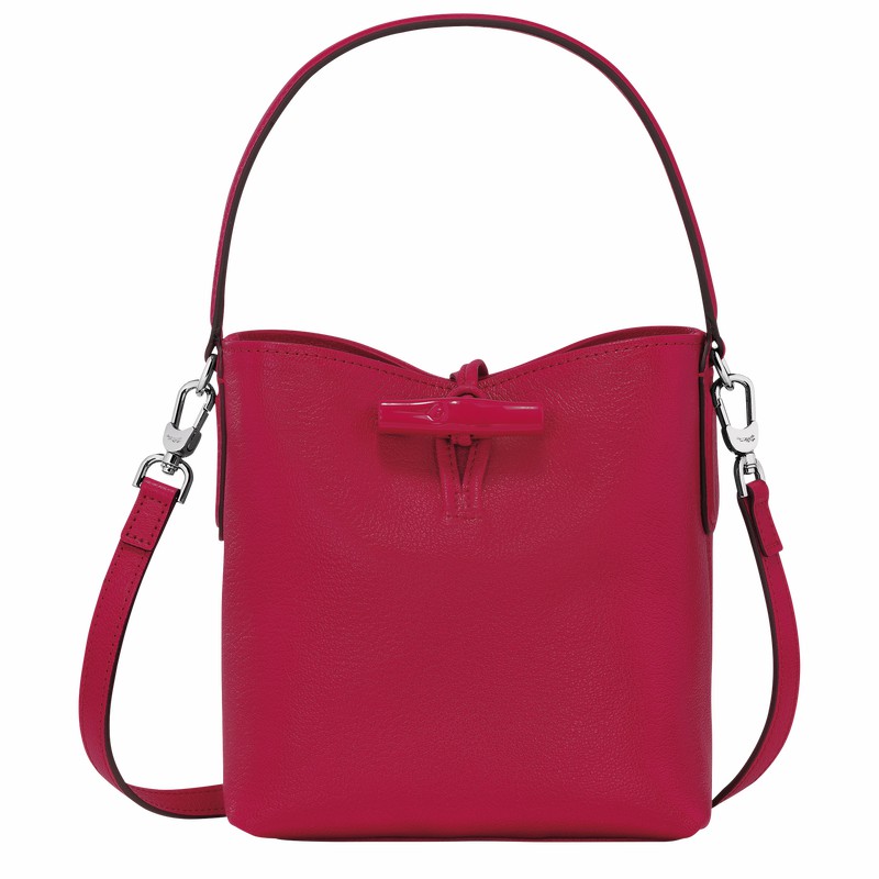 Longchamp Le Roseau XS Bøttepungen Dame Fuchsia Danmark | 10159HECJ13