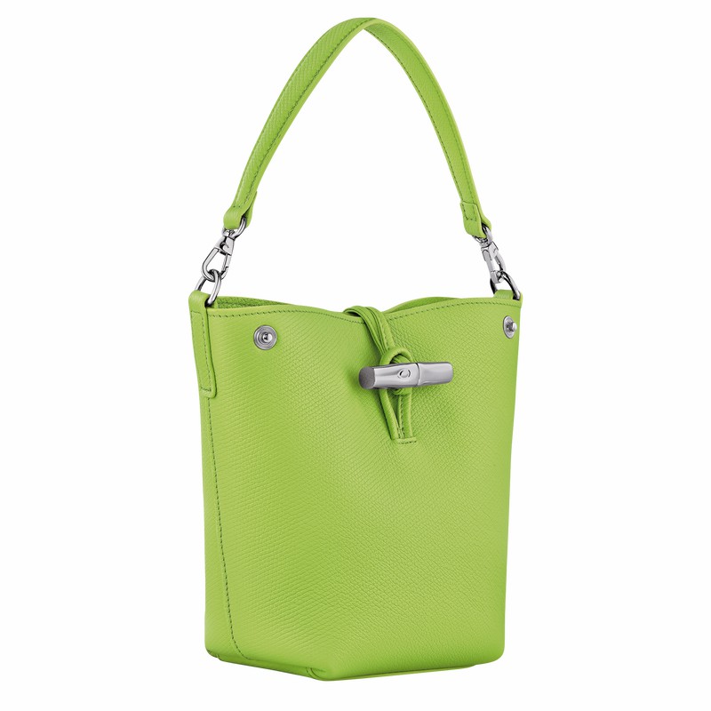 Longchamp Le Roseau XS Bøttepungen Dame Grøn Danmark | 10279HFP355