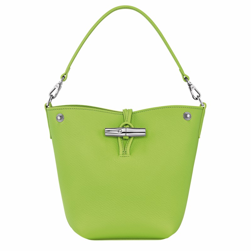 Longchamp Le Roseau XS Bøttepungen Dame Grøn Danmark | 10279HFP355