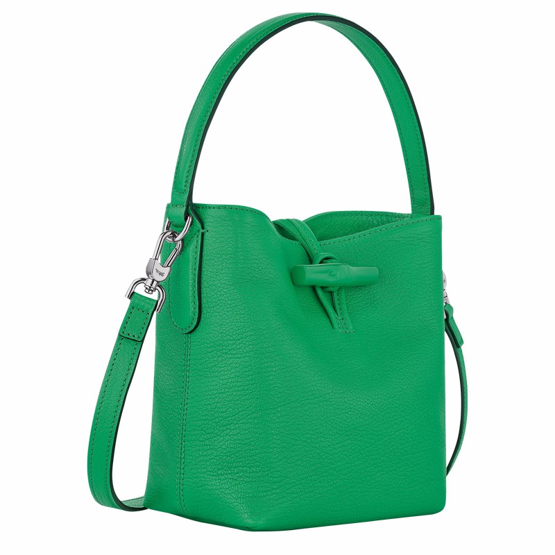 Longchamp Le Roseau XS Bøttepungen Dame Grøn Danmark | 10159HEC129