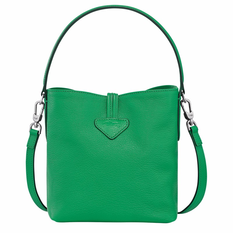 Longchamp Le Roseau XS Bøttepungen Dame Grøn Danmark | 10159HEC129