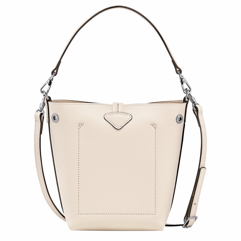 Longchamp Le Roseau XS Bøttepungen Dame Hvide Danmark | 10229HCL037