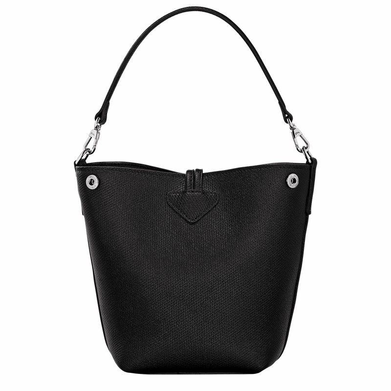 Longchamp Le Roseau XS Bøttepungen Dame Sort Danmark | 10279HFP001