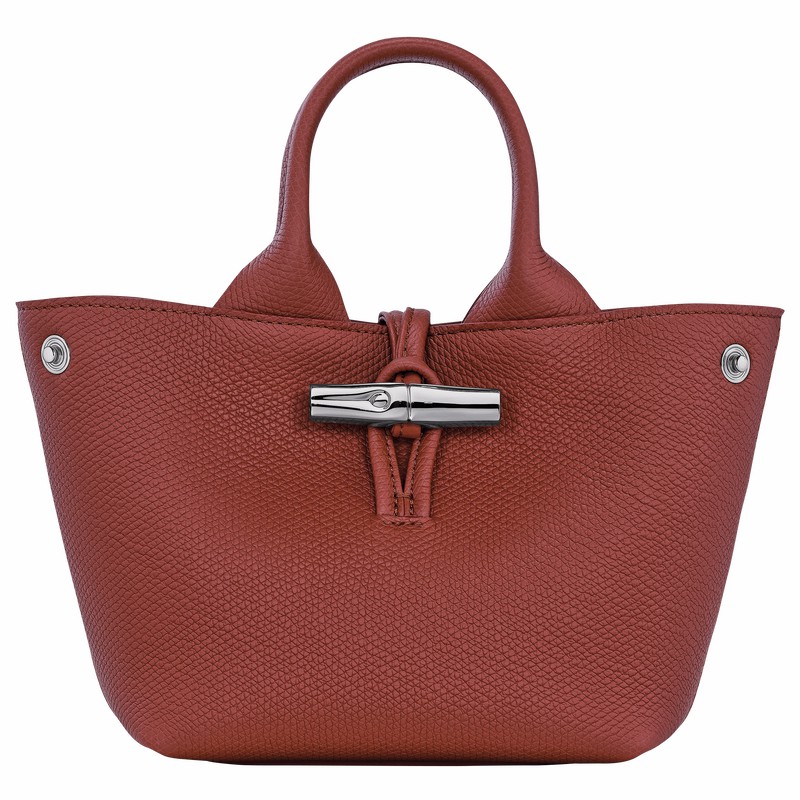 Longchamp Le Roseau XS Håndtaske Dame Brune Danmark | 10278HFP404