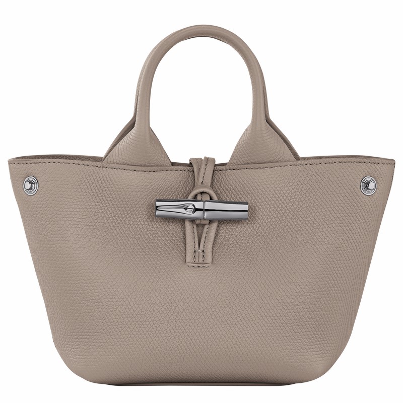 Longchamp Le Roseau XS Håndtaske Dame Grå Danmark | 10278HFP266