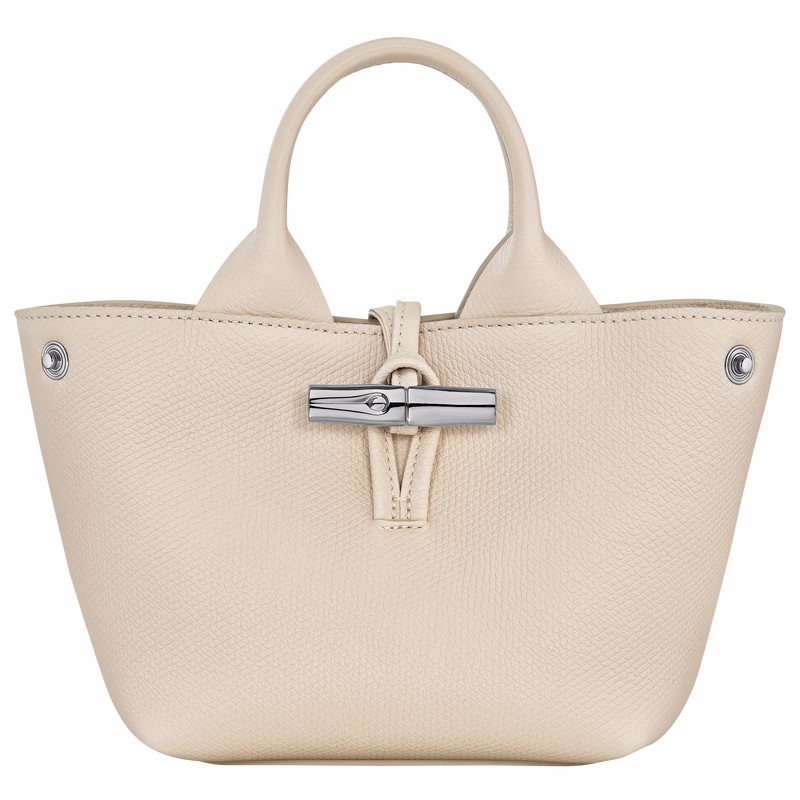 Longchamp Le Roseau XS Håndtaske Dame Hvide Danmark | 10278HFP555