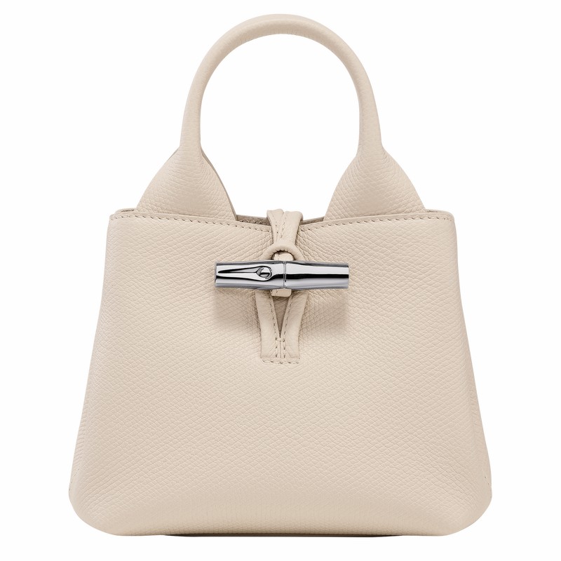 Longchamp Le Roseau XS Håndtaske Dame Hvide Danmark | 10278HFP555