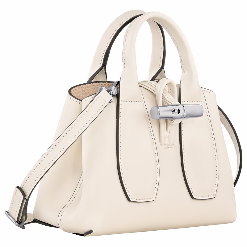 Longchamp Le Roseau XS Håndtaske Dame Hvide Danmark | 10057HCL037