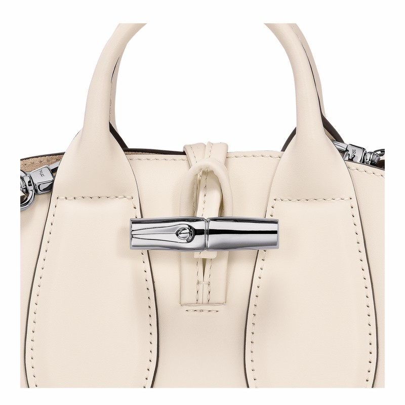 Longchamp Le Roseau XS Håndtaske Dame Hvide Danmark | 10057HCL037