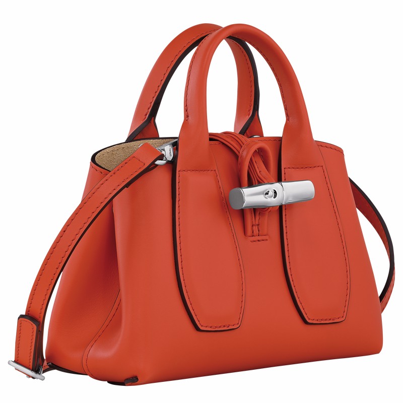 Longchamp Le Roseau XS Håndtaske Dame Orange Danmark | 10057HCL685