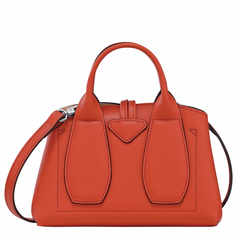 Longchamp Le Roseau XS Håndtaske Dame Orange Danmark | 10057HCL685