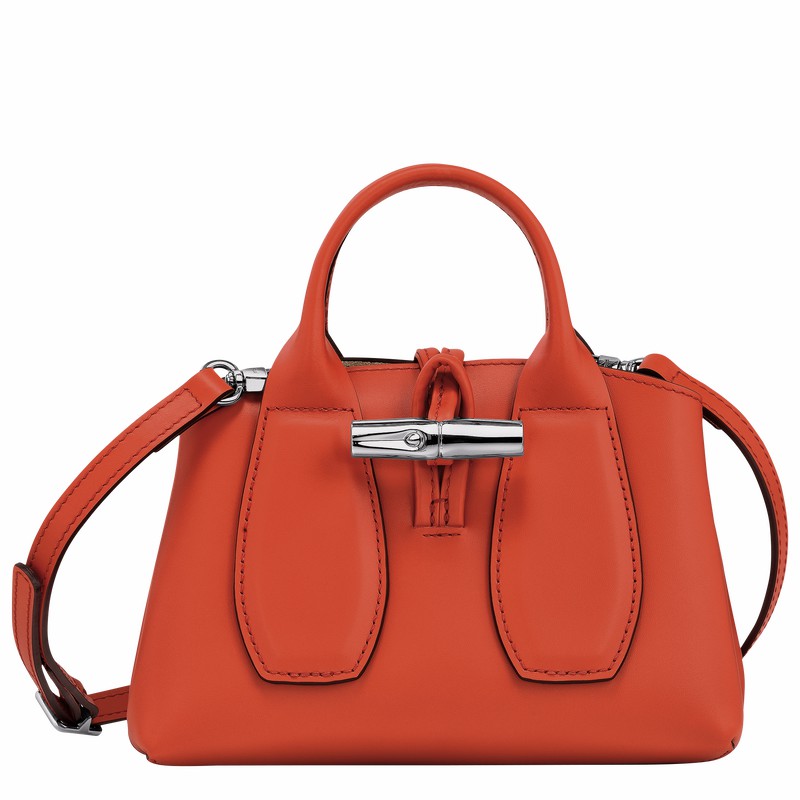 Longchamp Le Roseau XS Håndtaske Dame Orange Danmark | 10057HCL685