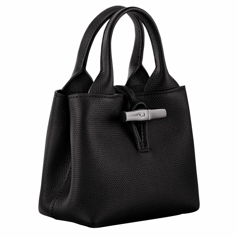 Longchamp Le Roseau XS Håndtaske Dame Sort Danmark | 10278HFP001