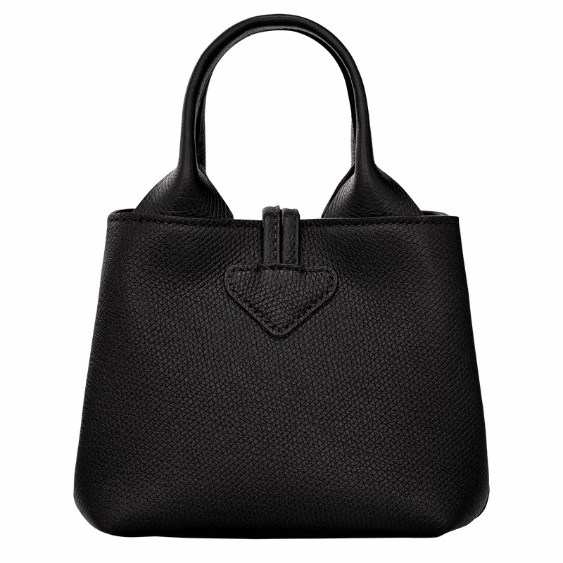 Longchamp Le Roseau XS Håndtaske Dame Sort Danmark | 10278HFP001