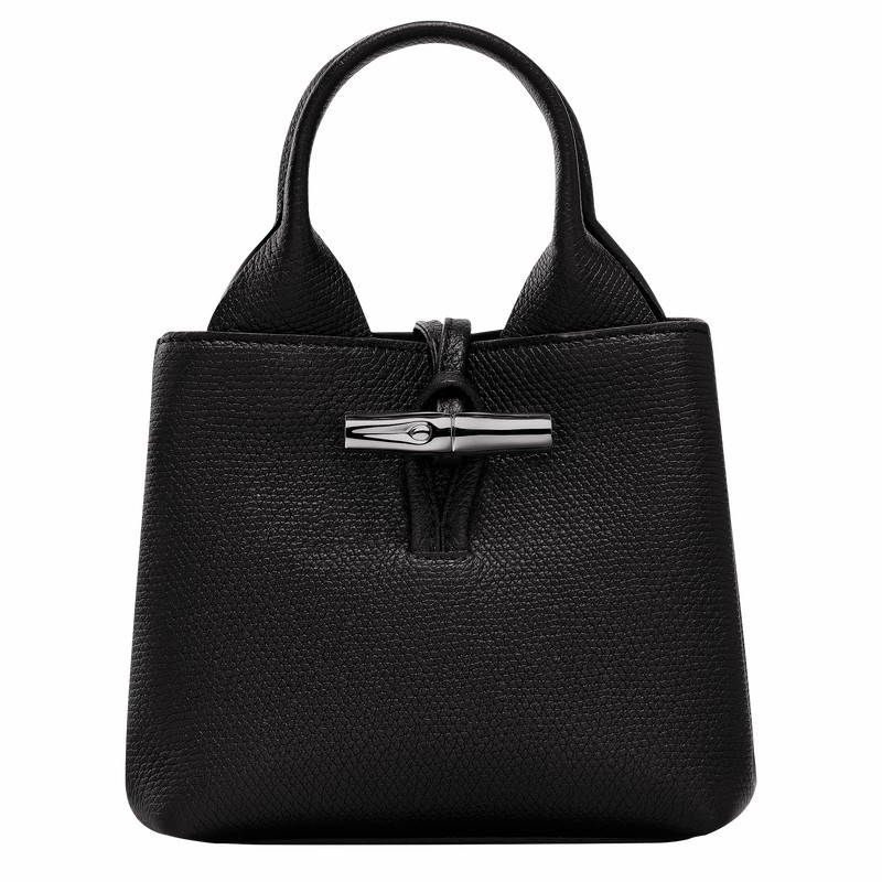 Longchamp Le Roseau XS Håndtaske Dame Sort Danmark | 10278HFP001