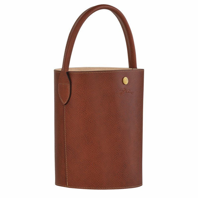 Longchamp ÉPURE S Bøttepungen Dame Brune Danmark | 10161HYZ035