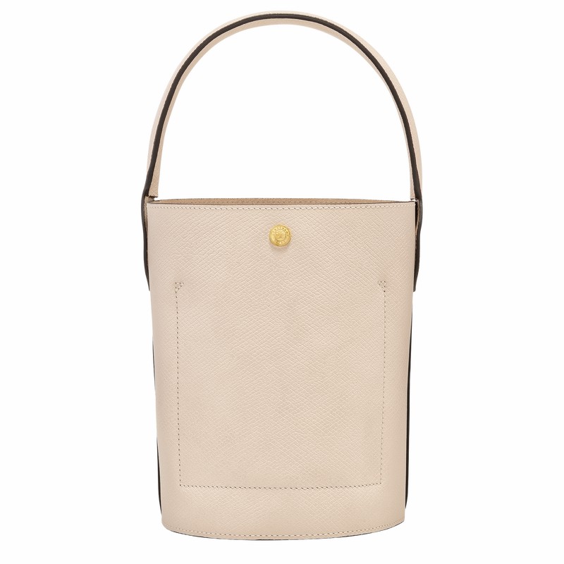 Longchamp ÉPURE S Bøttepungen Dame Hvide Danmark | 10161HYZ555