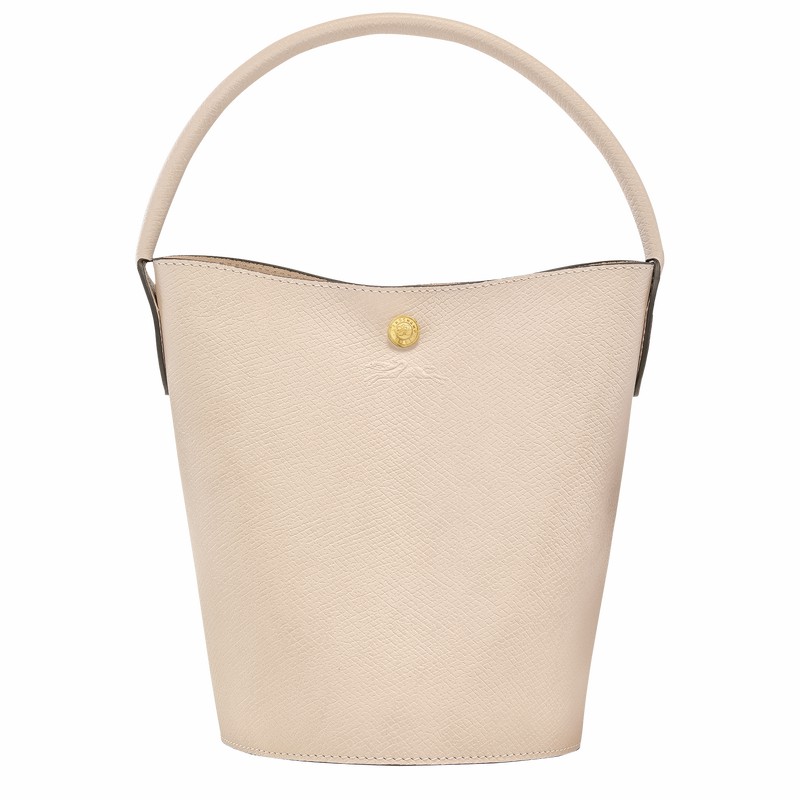 Longchamp ÉPURE S Bøttepungen Dame Hvide Danmark | 10161HYZ555