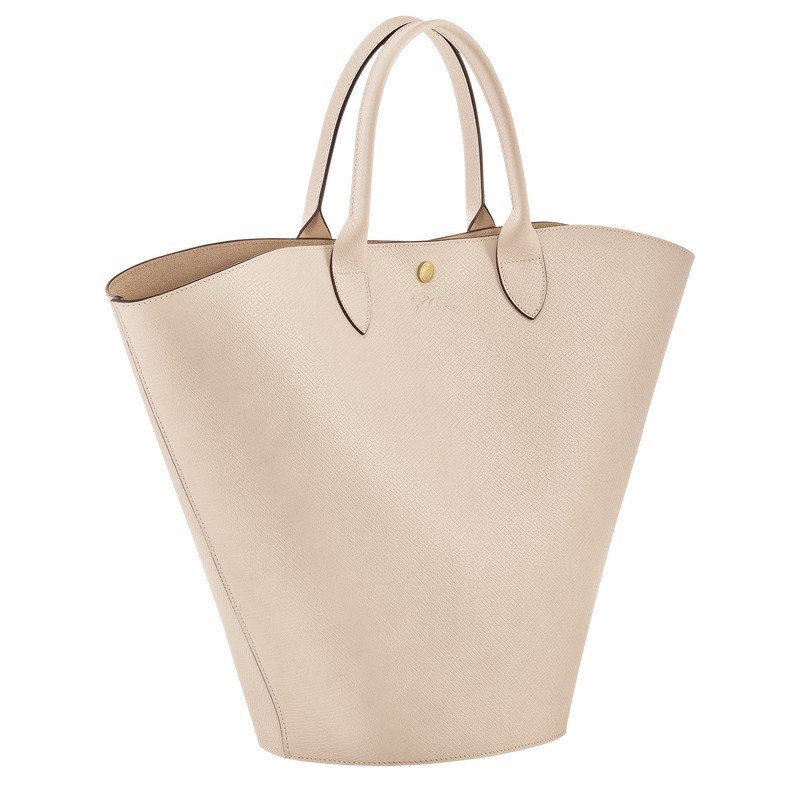 Longchamp ÉPURE XL Muleposer Dame Hvide Danmark | 10260HYZ555